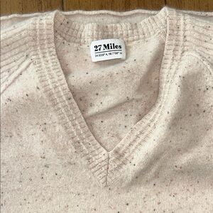 27 Miles Malibu Speckled V-Neck Sweater S/M